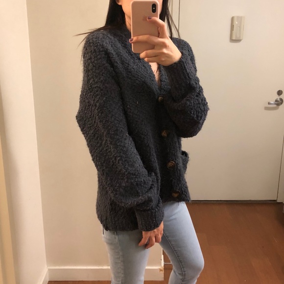 Mohair Button Down Hoodie - Picture 4 of 6